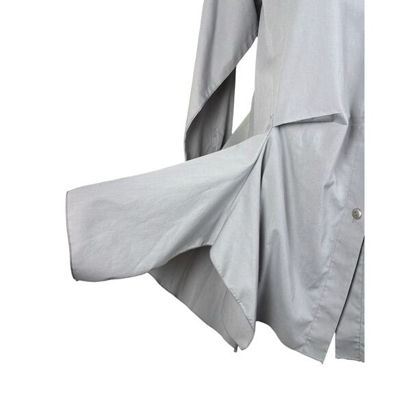 PLANET by Lauren G Button Front Tunic Size 2 Women's 10-14 Light Gray Lagenlook - Picture 3 of 13